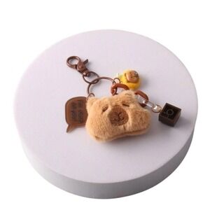Set of 2 Cute Plush Bear Keychain Charms I'm Stuck on You